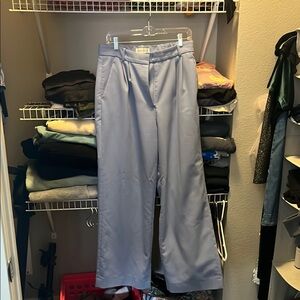 A&F Curve Love Light Blue Wide-Leg Trousers